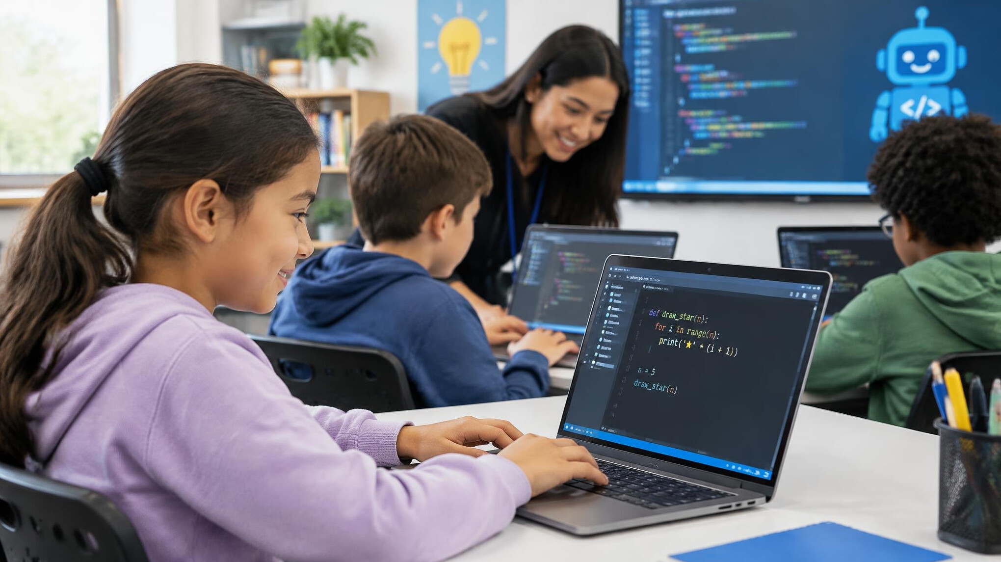 kids learning to code